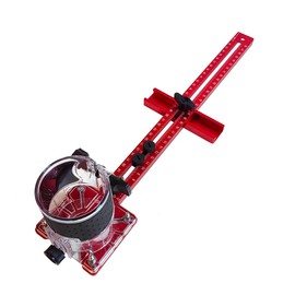 TRUTOPWAY 4 in 1 Router Milling Groove Bracket, Router Circle Cutting Jig, Router Guide & Edge Guide for Woodworking - Precise Router Accessories for Cutting Circles and Edges (Red, Large)