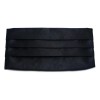 Simpowe Mens Solid Silk Cumberbund Black Adjustable Elastic Back Tuxedo