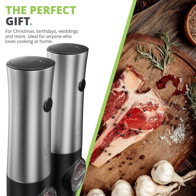 Oliver's Kitchen ® Electric Salt and Pepper Grinders - No