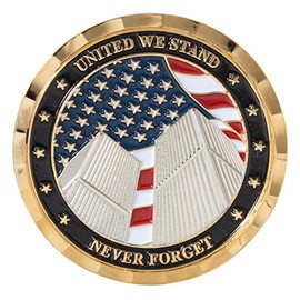 Never Forget 9/11 United We Stand Challenge Coin