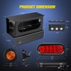 Nilight 2PCS Steel Trailer Light Boxes Housing Kit w/ 6Inch