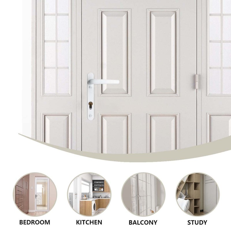 Bwintech UPVC Door Handle, White, 92mm Backset, 122mm Screw Spacing,