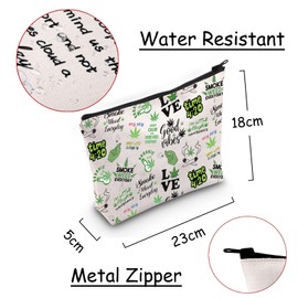 JXGZSO Weed Lover gift Weed Leaf Makeup Bag With Zipper Weed Themed Gift Weed Leaf Cosmetic Bag (Weed Leaf Makeup Bag)