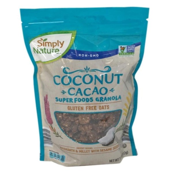 Simply Nature coconut CACAO superfoods granola