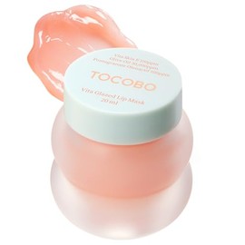 TOCOBO Vita Glazed Lip Mask - Exfoliante labial vegano coreano y tratamiento exfoliante nocturno para labios secos y agrietados - Hidratante, volumini