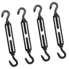 LALOCAPEYO 4PCS Black 304 Stainless Steel Eye to Eye Turnbuckle