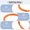 sourcing map 15Pcs Split Keychain Rings, 30mm Round Flat Key