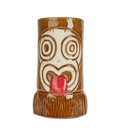 Ceramic Tiki Mugs Hawaiian Party Cute Exotic Cocktail Glasses Hawaiian Tiki Mug, Tiki Decorations Outdoor Patio Decor for Bar, Balcony, Yard, Lawn Ornament, Easter