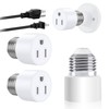 Sevici Light Socket to Plug Adapter, Convert Light Bulb Socket