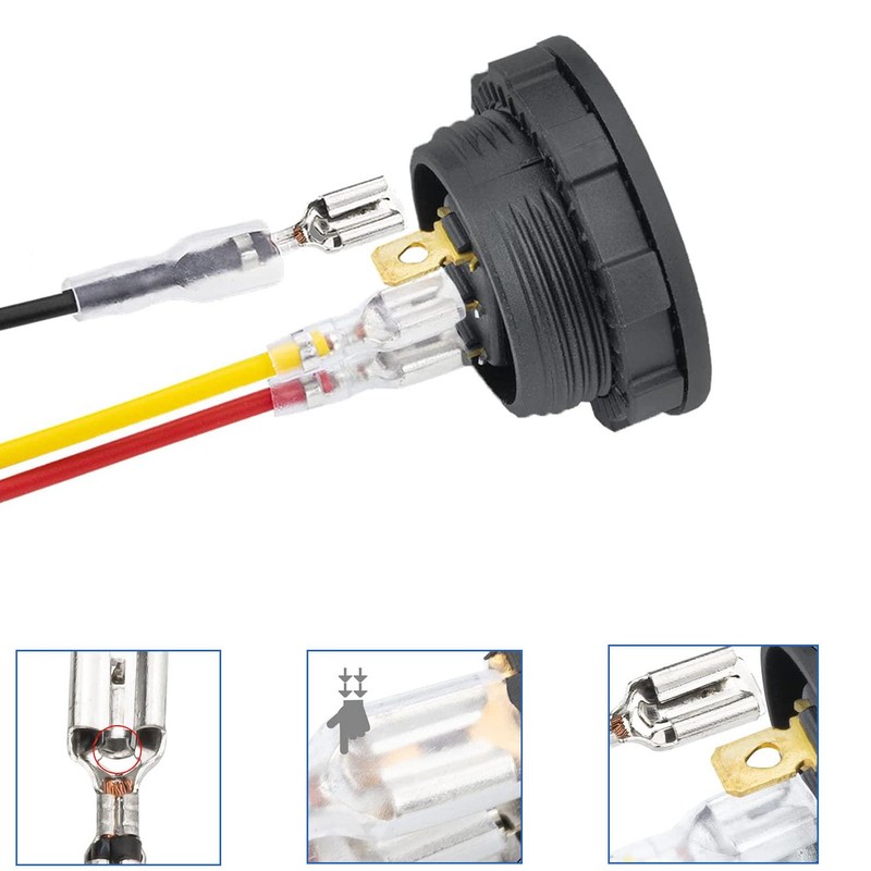 RUNCCI-YUN Pack of 5 DC 12 V 20 A Round