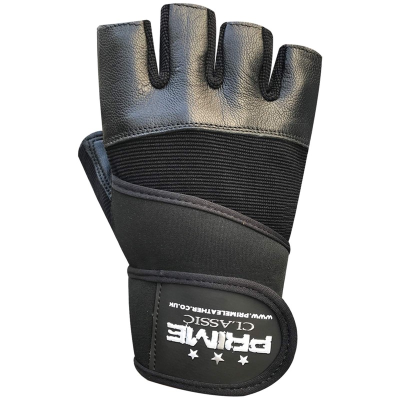 Prime fingerless workout gym weight training bodybuilding foam padded leather
