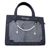 Flower Pattern Pain Bag, Black