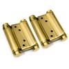 2Pcs Gold Color 3'' Cafe Saloon Door Hinges Double Action