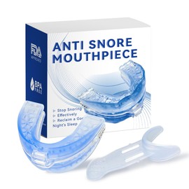 Anti Snoring Devices, Sleep Apnea Mouth Guard Snoring Aids for Men & Women, Adjustable Reusable Anti Snore Stopper Mouthpiece to Stop Snore Comfortable for All Mouth Types