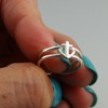 Anchor Toe Ring - 925 Sterling Silver - Adjustable Double
