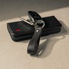 TORRO High Quality Leather Brushed Metal Split Ring Key Ring