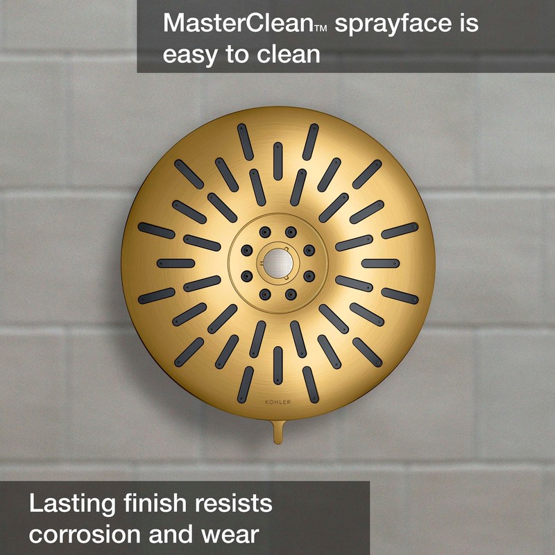 Bellerose 3-Spray Patterns 1.75 GPM 8 in. Wall Mount Fixed