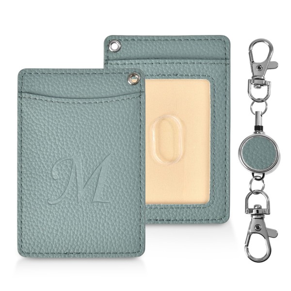 Wasenn Women's Pass Case with Reel Included, Double-Sided, Popular, Stretchable,