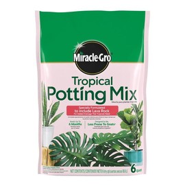 Tropical Potting Soil Mix, 1 Bag 6 Dry Qt., Include Lava Rock for Added Drainage