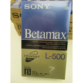 Sony Case of 10 Sealed Sony Betamax L-500 Quality Video Cassettes 2hr 10Min - NOS