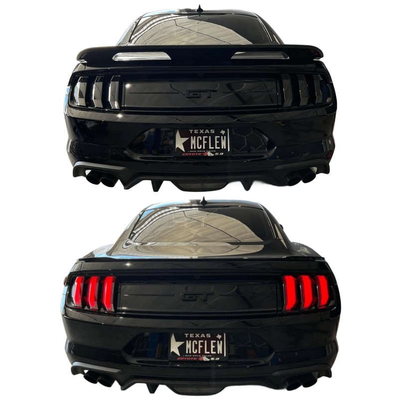 WildWell Tail Light Trim Covers for Ford Mustang Accessories 2018