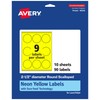 Avery Printable Round Scalloped Labels with Sure Feed Technology, 2-1/2"