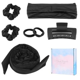 Curler Set, Hair Rollers Large Curls Hair Curls Without Heat Hair Curler, Silk Hair Curlers with Hair Elastics, Hair Clip, Scrunchie