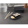 Hanseküche Mezzeteller Stoneware Set of 4 Appetizer Plates Rectangular Black