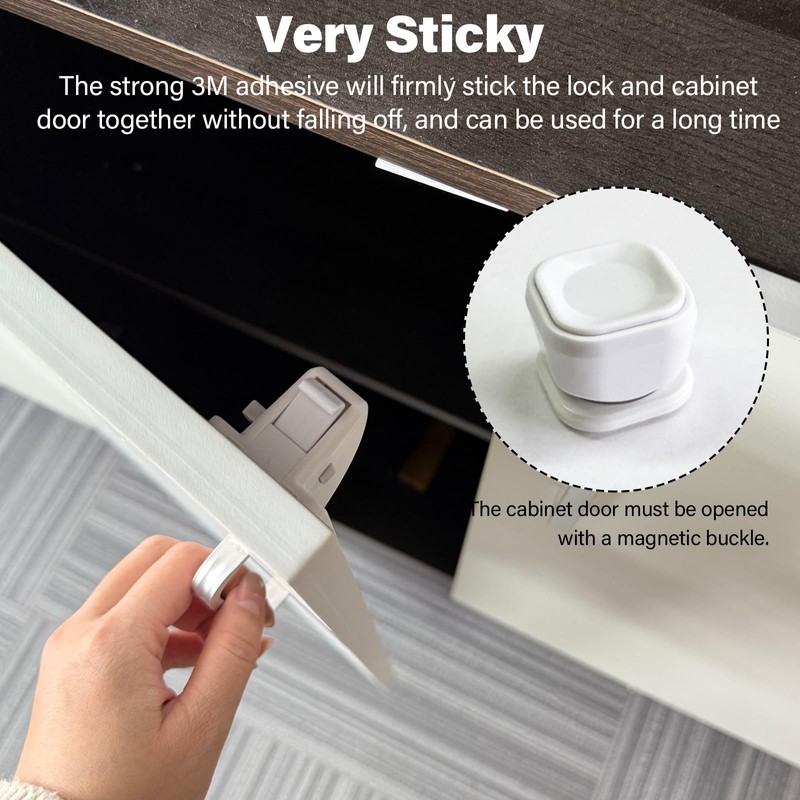 kimitimi 24 Pack Magnetic Cabinet Locks Baby Proofing - Child