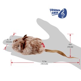 Gigwi Chirpy Cat Mouse Toy Squeak- Cat Toys Interactive Squeaking Mouse Cat Toy Melody Chaser Play and Squeak Kitten Toy, Mouse Sound Cat Toy for Boredom