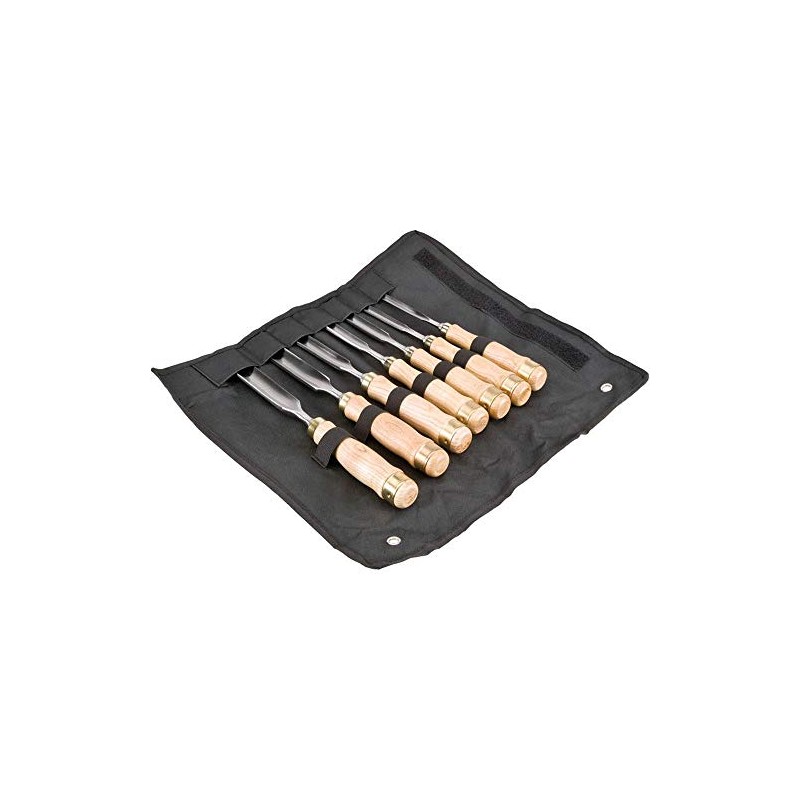 Woodstock D3780 Gouge Chisel Set, 7-Piece
