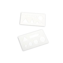 Amazing Child Montessori Grammar Symbols Stencil (Approx Size 5 1/8" x 2 3/8") _ Small Shapes Stencil