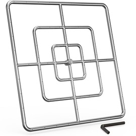 onlyfire 30 Inch Square Fire Pit Burner Ring for Natural Gas & Propane Fire Pit and Fireplace, 304 Stainless Steel DIY Firepit Burner for Both Indoor and Outdoor, BTU 435,000 Max