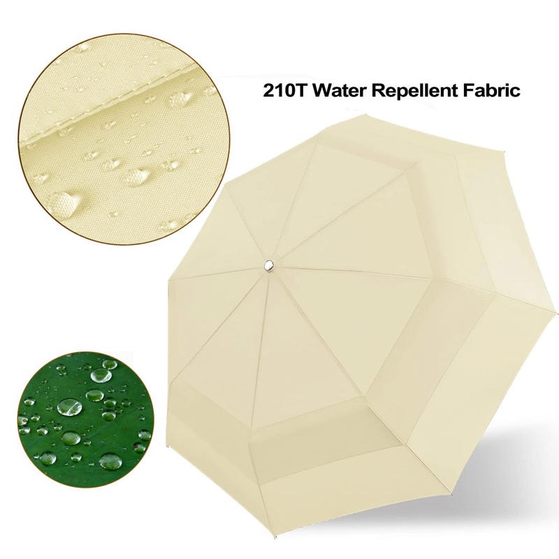 Lejorain Compact Windproof Travel Umbrella - 54 inch Large Collapsible