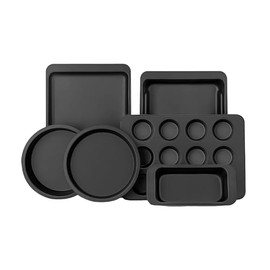 Bluelander Moldes para Hornear 6 Piezas, Juego de Charola para Hornear, Bandejas para Hornear, Utensilios de Cocina, Antiadherente de Acero al Carbono, Juego de Utensilios de Cocina