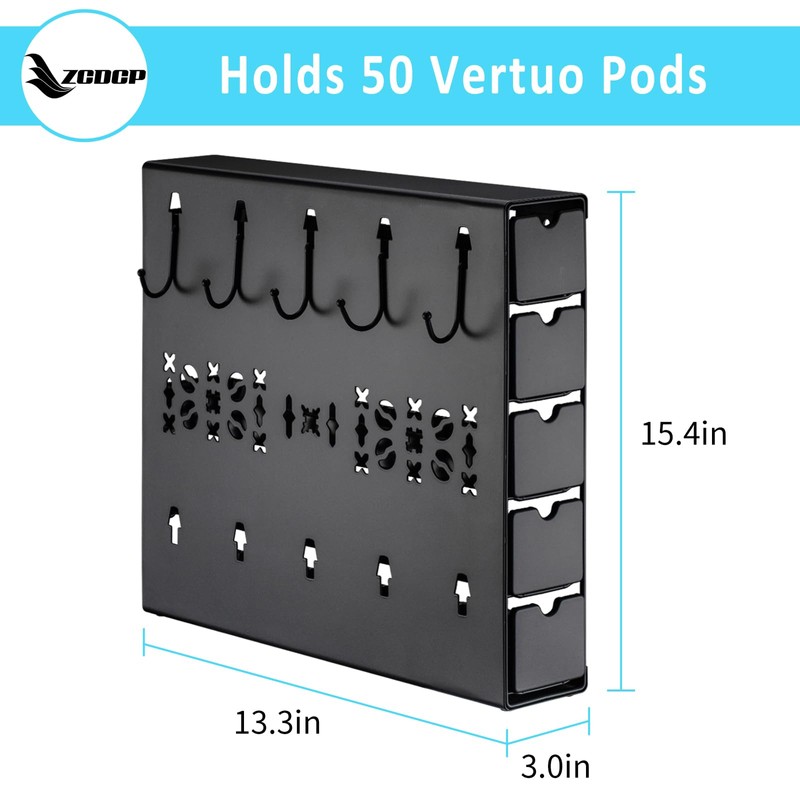ZCDCP for Nespresso Coffee Pod Holder, Vertuo Pod Holder Drawer