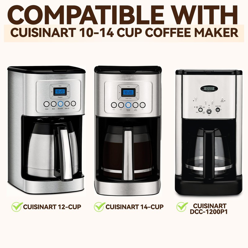 Coffee Filter Compatible with Cuisinart Coffee Maker, Permanent Stainless Cone