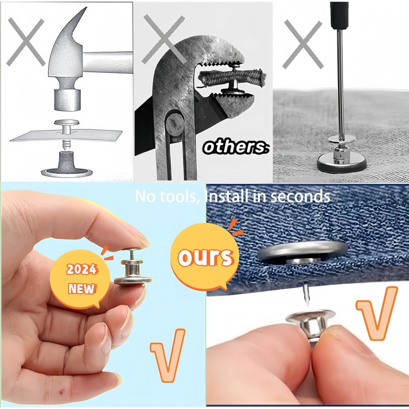 20 Pcs Jean Buttons, Buttons for Jeans to Make Smaller,