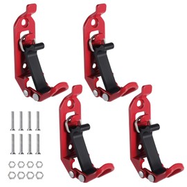 eROOSY 4PCS Shovel Holder Roof Rack, Shovel Holder for Truck, Shovel Holder Clamp, Shovel Mount for Roof Rack for Truck Car Boat, Red