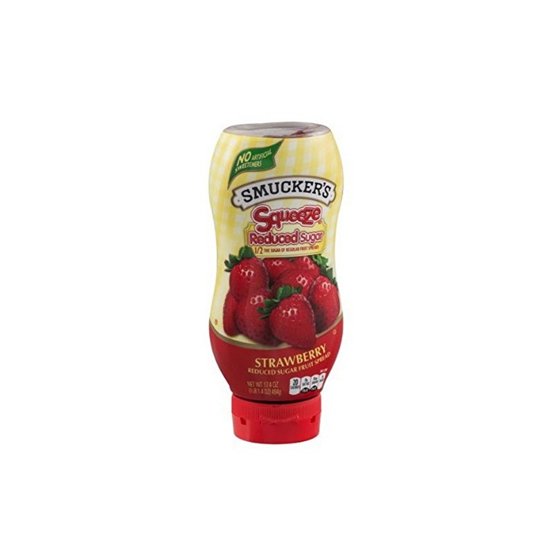 Smucker's Squeeze Reduced Sugar Strawberry Fruit Spread, 17.4-ounce (Pack of