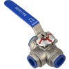 Megairon 3/4" NPT Female T-Type Ball Valve with Heavy Duty