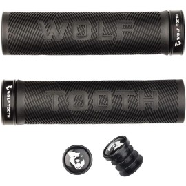 Wolf Tooth Echo Lock On Grips Black 132Mm For Mountain Bike 22.2Mm Handlebar