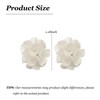 Flower Cluster Earrings for Women White Pink Blossom Design Clip