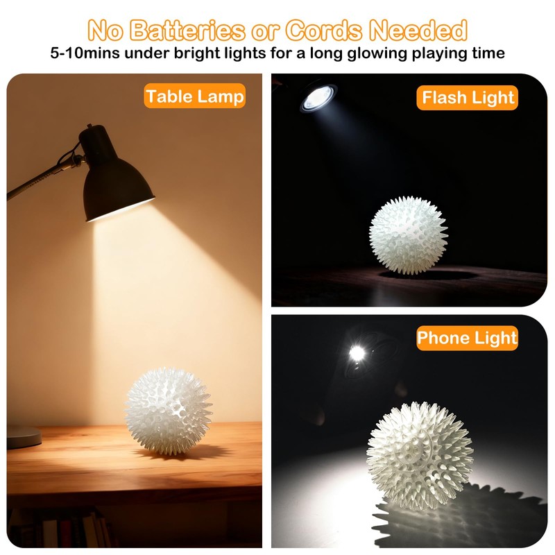 petizer 6 Pack 3.5’’ Glow in The Dark Dog Balls