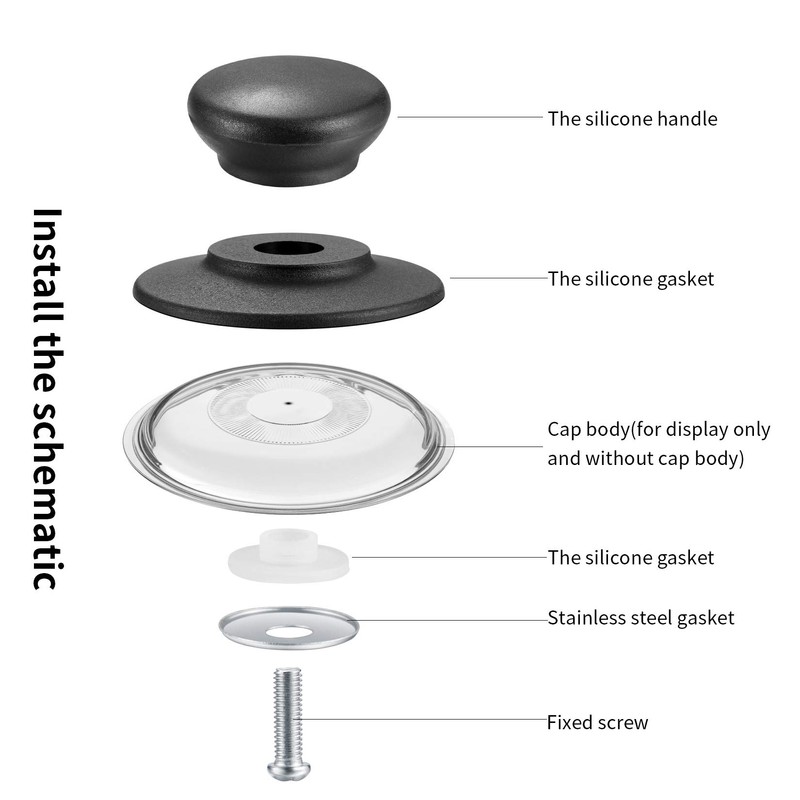 5 Pcs Pot Lid Knob, Universal Replacement Pan Lid Cover