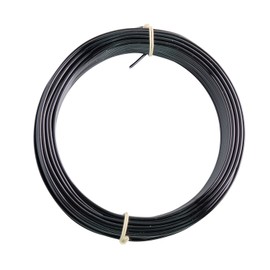 Alambre de aluminio esmaltado negro, calibre 18, 61 m