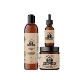 Johnny Slicks Kit de adelgazamiento para el cabello – Apoya la salud del cabello y el cuero cabelludo con lavado de barba, aceite de barba y pomada – 