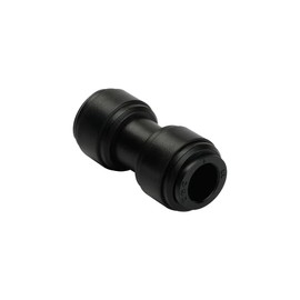 NeoFit Acetal Black Union Connector 1/4" tube x 1/4" tube Union Connector for OD Tubing, Acetal Copolymer, Lead-Free, Food Grade EPDM O-Ring (10), Ideal for Water, Air & Gas Applications.