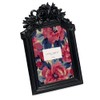 Laura Ashley 4x6 Black Rosette Crown Picture Frame With Easel