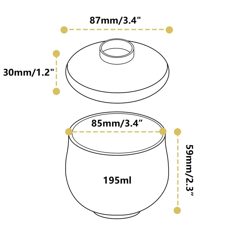 Cinf Japanese Snack 6 oz Set of 2 Stew Pot